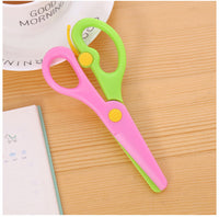 New 1 Pcs 137mm Mini Safety Round Head Plastic Scissors