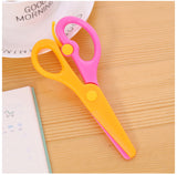 New 1 Pcs 137mm Mini Safety Round Head Plastic Scissors