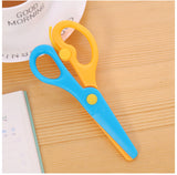 New 1 Pcs 137mm Mini Safety Round Head Plastic Scissors