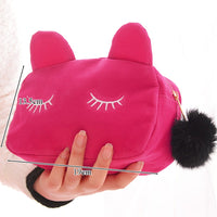 Large Capacity Plush Pencil Bag