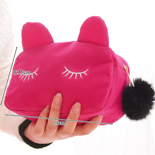 Large Capacity Plush Pencil Bag