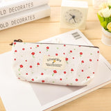 Cute  Floral Flower Canvas Zipper Pencil Cases