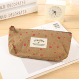 Cute  Floral Flower Canvas Zipper Pencil Cases