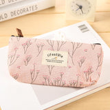 Cute  Floral Flower Canvas Zipper Pencil Cases