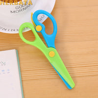 137mm Mini Safety Round Head Plastic Scissors