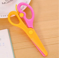 137mm Mini Safety Round Head Plastic Scissors